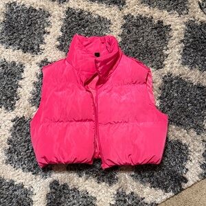 SHEIN Pink Puffer Vest